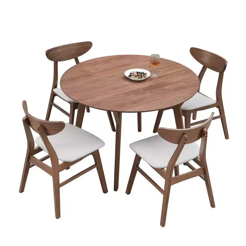 42IN Modern Space-Saving Dining Room Table for 2-4 Person, Round Table, Kitchen Table for Living Room, Dining Room