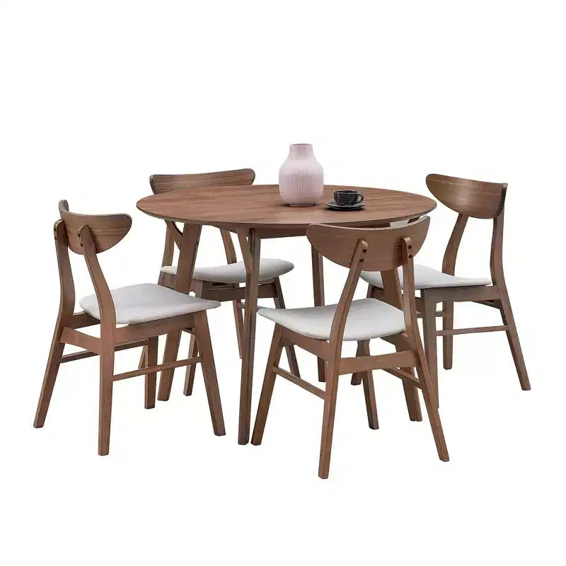 42IN Modern Space-Saving Dining Room Table for 2-4 Person, Round Table, Kitchen Table for Living Room, Dining Room