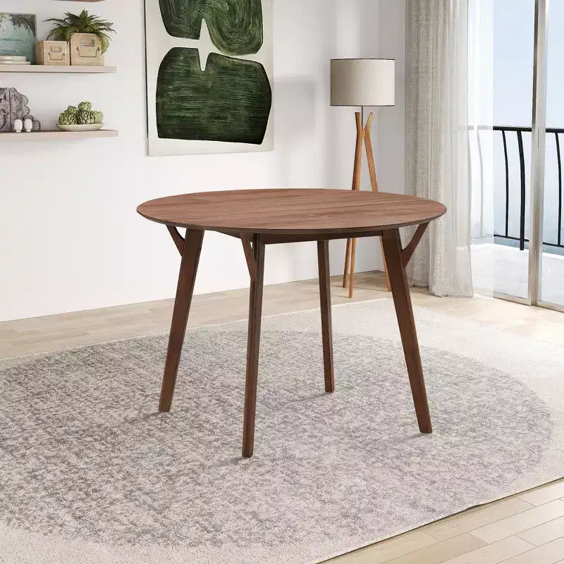 42IN Modern Space-Saving Dining Room Table for 2-4 Person, Round Table, Kitchen Table for Living Room, Dining Room
