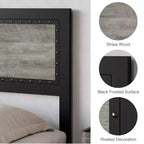 Full Size Bed Frame with 4 Storage Drawers, Metal Slats Support, No Box Spring Needed, Noise-Free Design