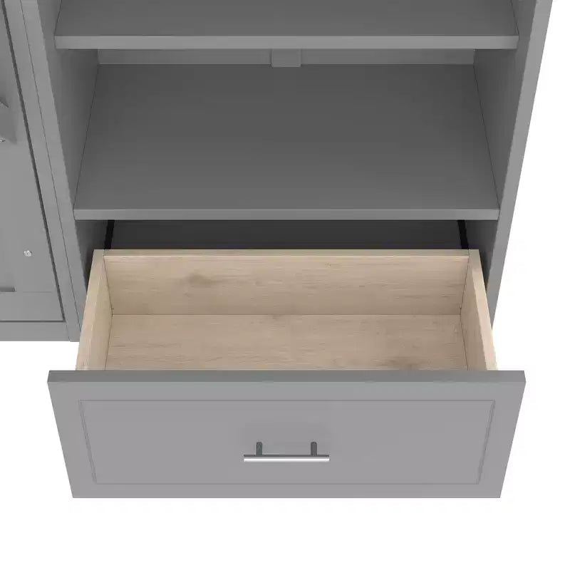 Queen Foldable Platform Bed & Murphy Bed with Height Adjustable Storage Compartments