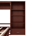 Queen Foldable Platform Bed & Murphy Bed with Height Adjustable Storage Compartments