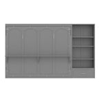 Queen Foldable Platform Bed & Murphy Bed with Height Adjustable Storage Compartments