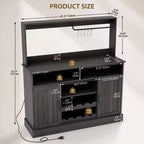 MDF Wine Storage Cabinet, Durable Construction, Suitable for Living Rooms and Dining Rooms with Glassware Rack