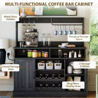 MDF Wine Storage Cabinet, Durable Construction, Suitable for Living Rooms and Dining Rooms with Glassware Rack