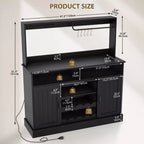MDF Wine Storage Cabinet, Durable Construction, Suitable for Living Rooms and Dining Rooms with Glassware Rack