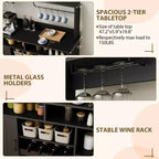 MDF Wine Storage Cabinet, Durable Construction, Suitable for Living Rooms and Dining Rooms with Glassware Rack
