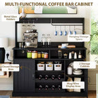 MDF Wine Storage Cabinet, Durable Construction, Suitable for Living Rooms and Dining Rooms with Glassware Rack