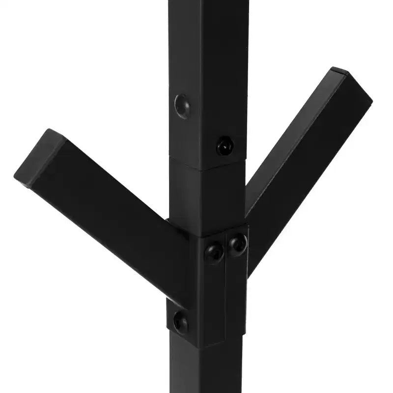 Freestanding Coat Rack with 8 Hooks, Contemporary Hall Tree with Metal Frame, Entryway Storage for Living Room, Bedroom, Black