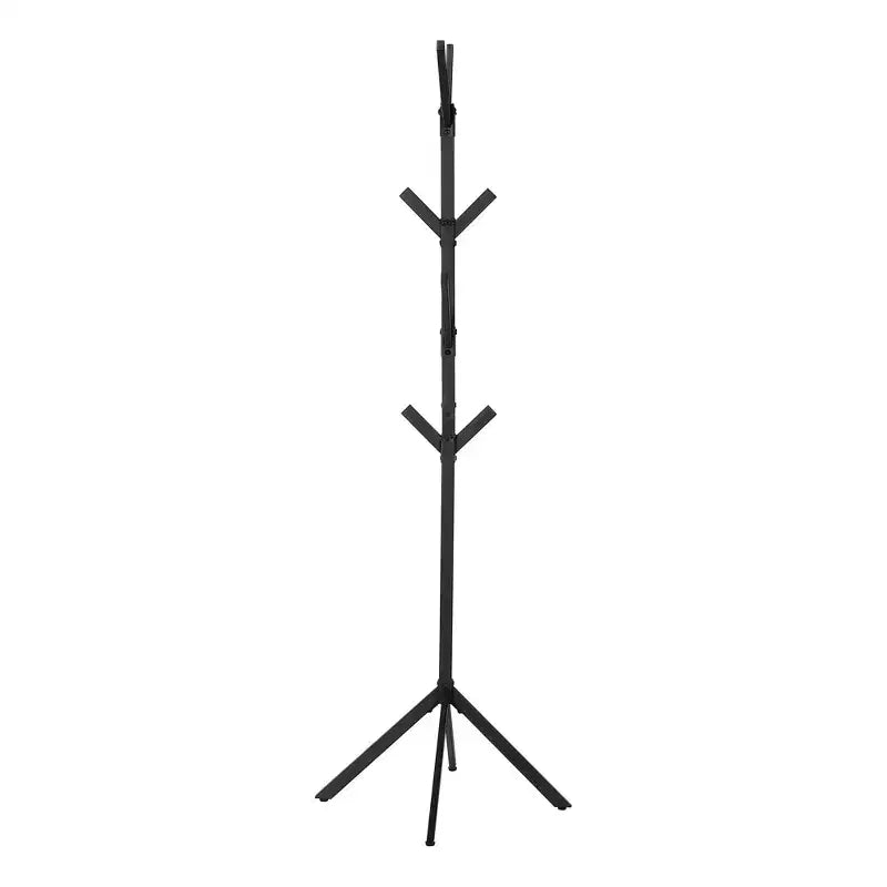 Freestanding Coat Rack with 8 Hooks, Contemporary Hall Tree with Metal Frame, Entryway Storage for Living Room, Bedroom, Black
