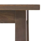 Acacia Wood Outdoor Accent Side Table, Modern End Table for Patio, Backyard, Pool Deck