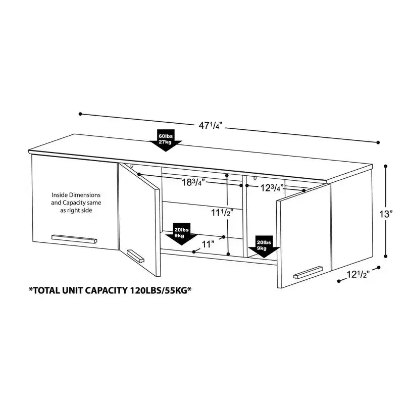 Wall Mounted Hutch Black: Laminated Storage, Self-Closing Hinges, Nickel Handles