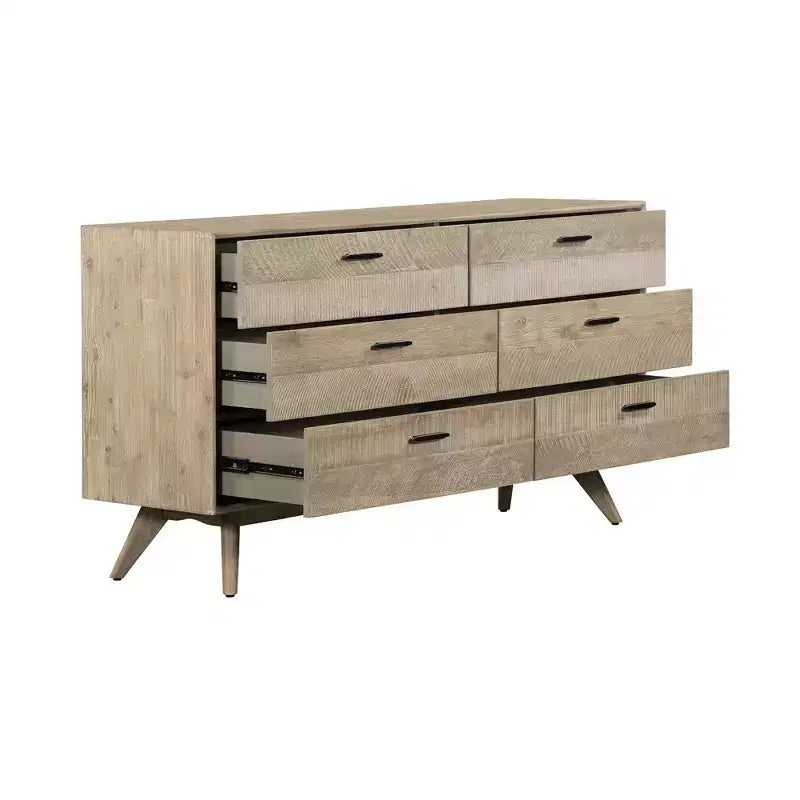 6 Drawer Mid-Century Modern Dresser
