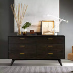 6 Drawer Mid-Century Modern Dresser