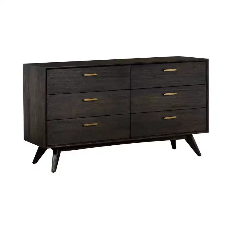 6 Drawer Mid-Century Modern Dresser