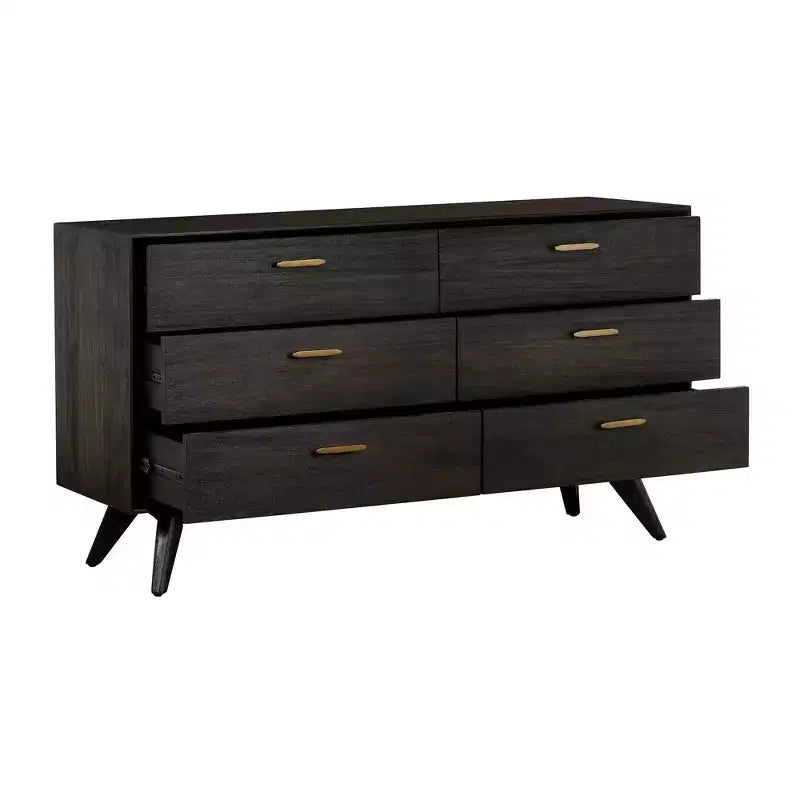 6 Drawer Mid-Century Modern Dresser