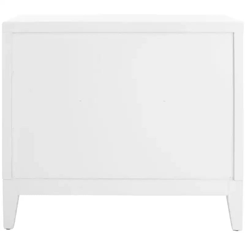 2 Drawer Nightstand, White/Gold