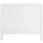 2 Drawer Nightstand, White/Gold