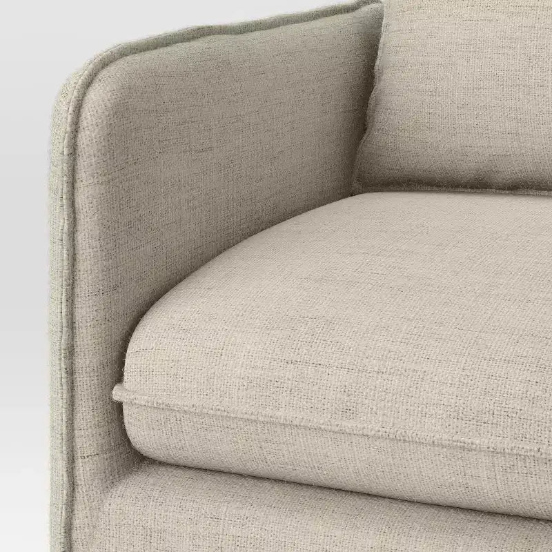 Slouchy Lounge Chair with French Seams