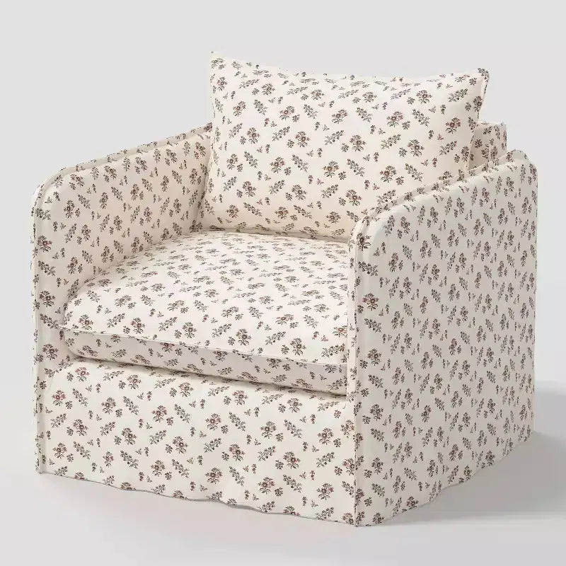 Slouchy Lounge Chair with French Seams