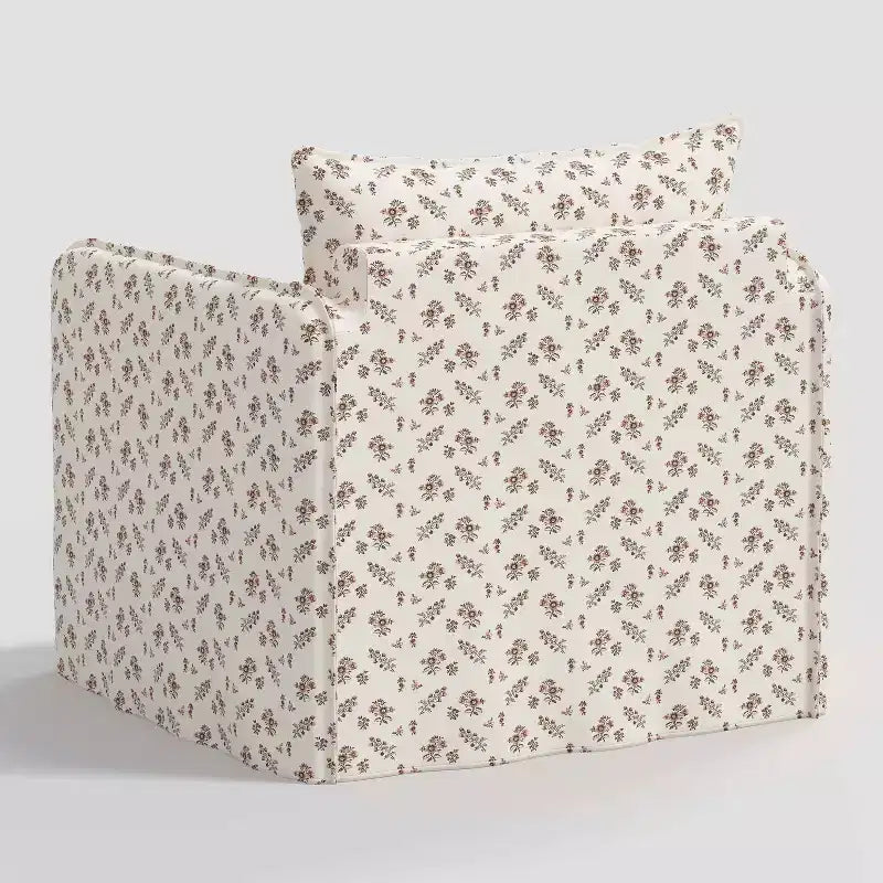 Slouchy Lounge Chair with French Seams