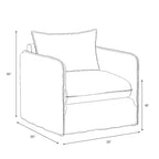Slouchy Lounge Chair with French Seams