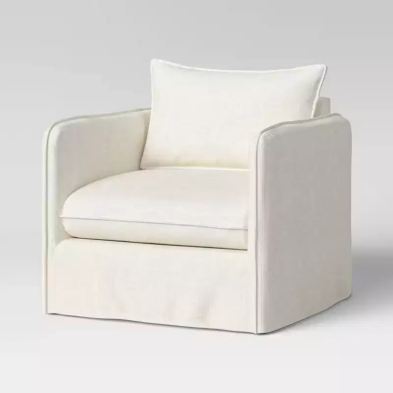 Slouchy Lounge Chair with French Seams
