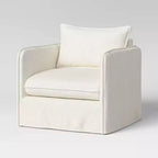 Slouchy Lounge Chair with French Seams