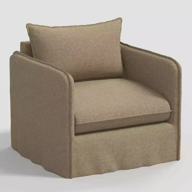 Slouchy Lounge Chair with French Seams