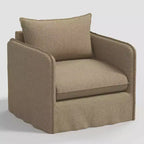 Slouchy Lounge Chair with French Seams