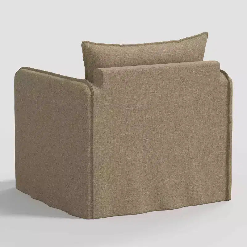 Slouchy Lounge Chair with French Seams