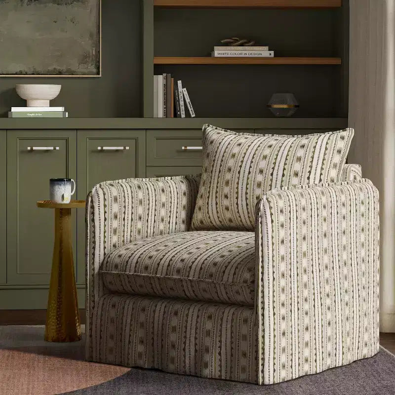 Slouchy Lounge Chair with French Seams