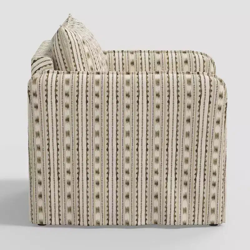 Slouchy Lounge Chair with French Seams