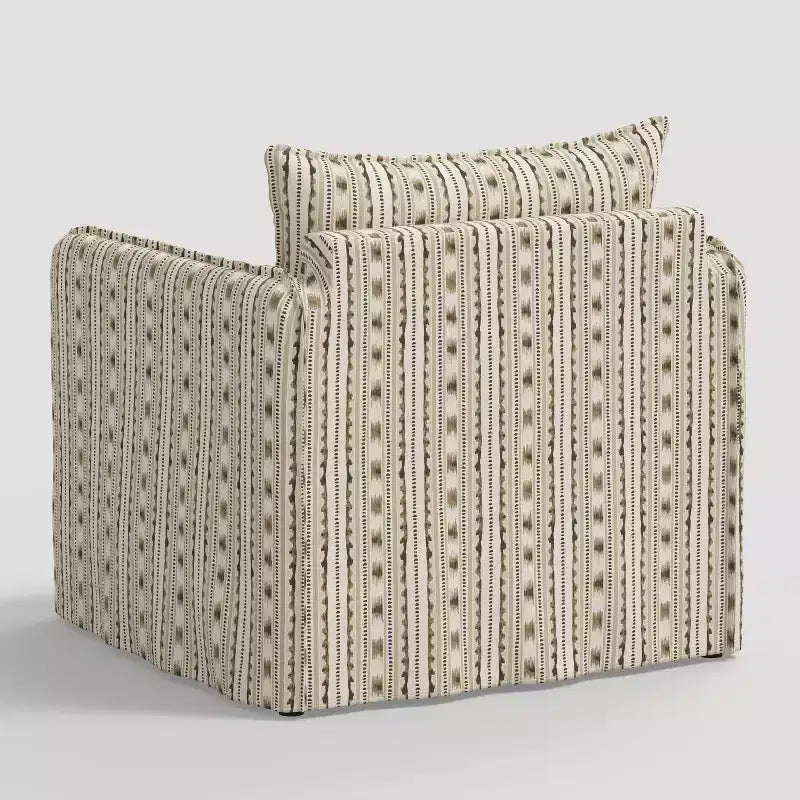 Slouchy Lounge Chair with French Seams