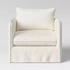 Slouchy Lounge Chair with French Seams
