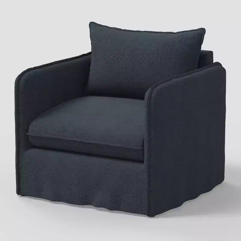 Slouchy Lounge Chair with French Seams