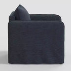 Slouchy Lounge Chair with French Seams