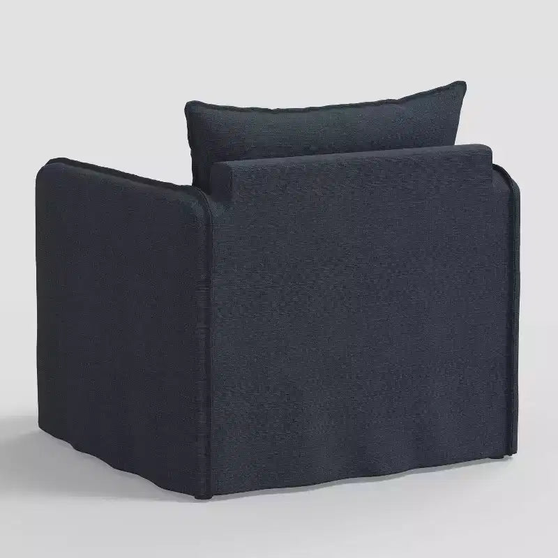Slouchy Lounge Chair with French Seams