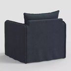 Slouchy Lounge Chair with French Seams