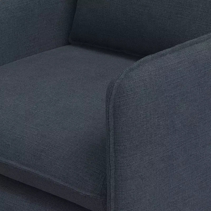 Slouchy Lounge Chair with French Seams