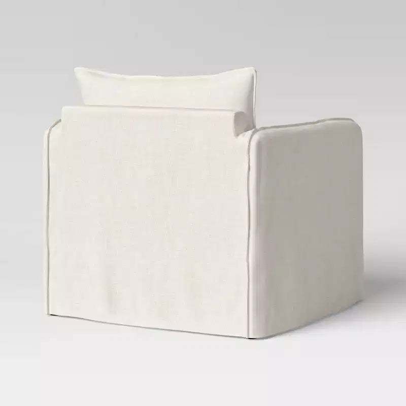 Slouchy Lounge Chair with French Seams