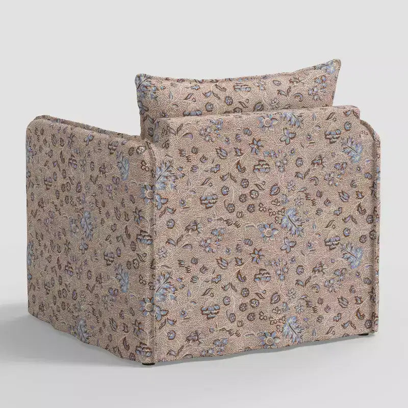 Slouchy Lounge Chair with French Seams