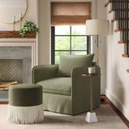 Slouchy Lounge Chair with French Seams