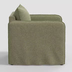 Slouchy Lounge Chair with French Seams