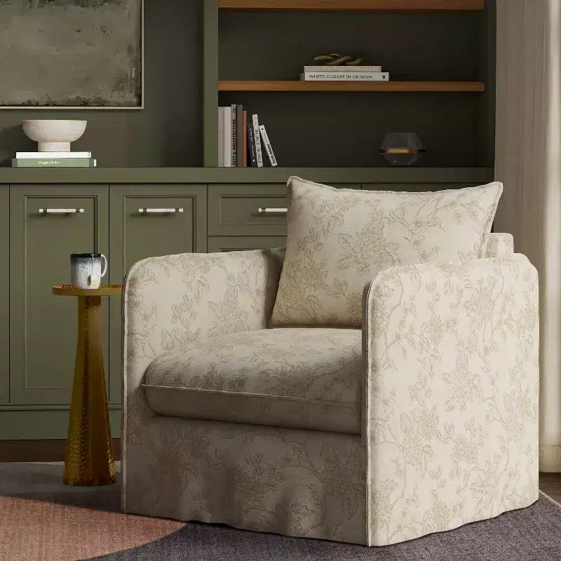 Slouchy Lounge Chair with French Seams
