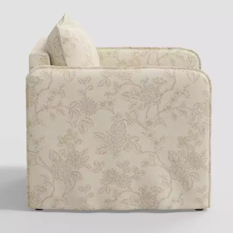 Slouchy Lounge Chair with French Seams
