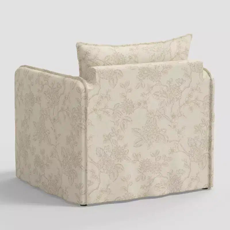 Slouchy Lounge Chair with French Seams