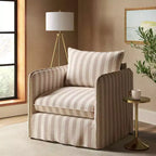 Slouchy Lounge Chair with French Seams