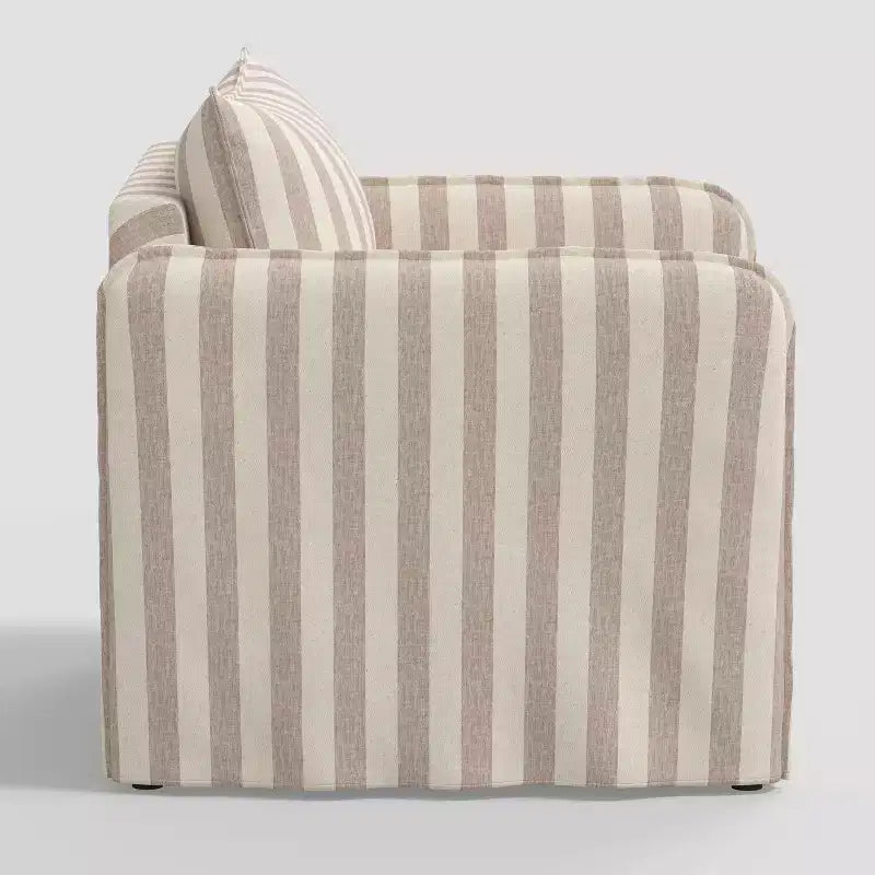 Slouchy Lounge Chair with French Seams