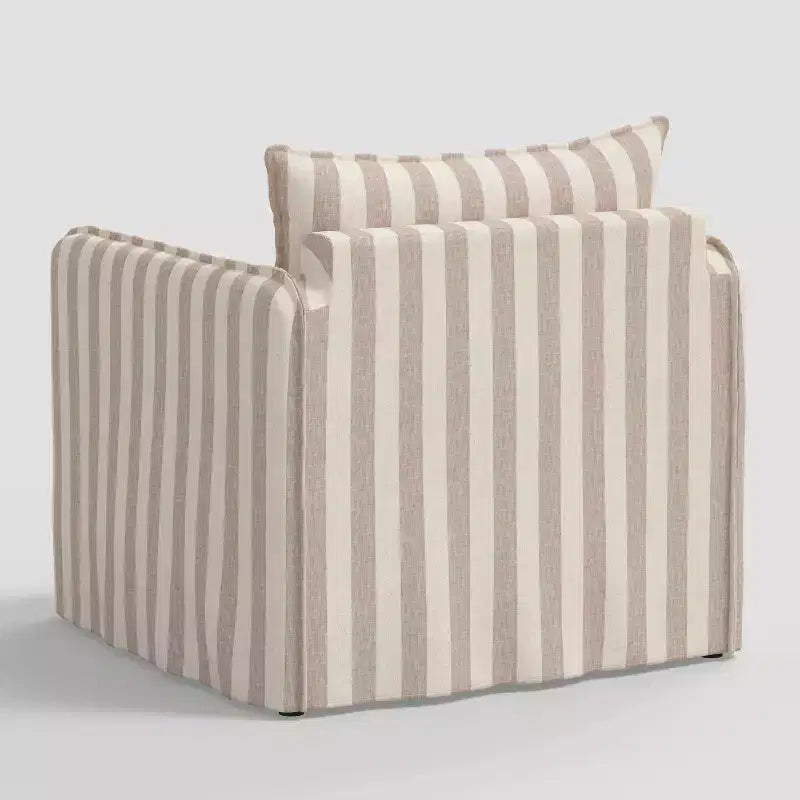 Slouchy Lounge Chair with French Seams